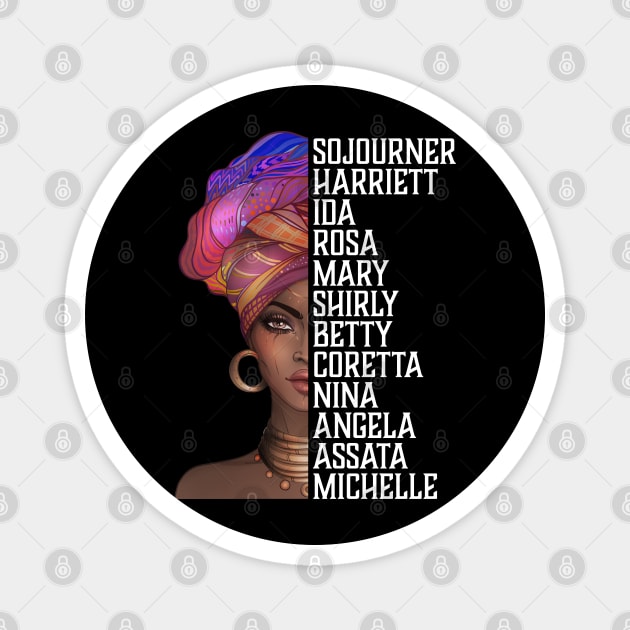 Powerful Black Women Who Inspire, Black History, African American Magnet by UrbanLifeApparel